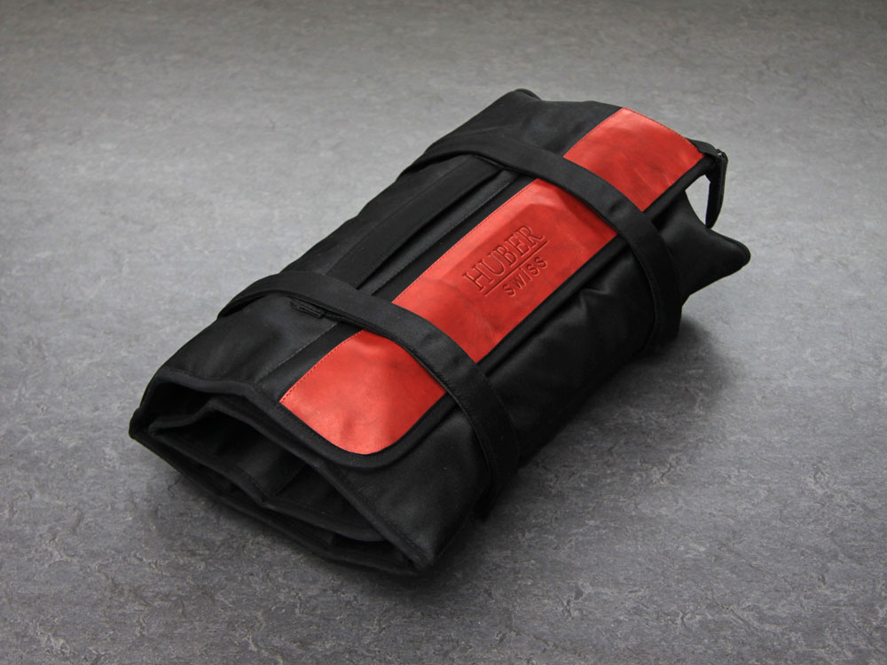 Praktische Stofftasche Schutz für Sopranblockflöte länge 37 cm in rot 